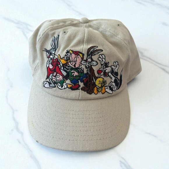 LOONEY TUNES OTSC Vintage Beige Character Baseball Hat Cap - Picture 1 of 5